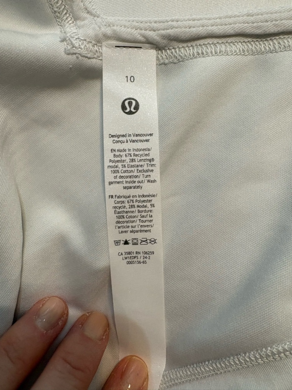 Lululemon Ribbed Softstreme Cropped Tank Top- Size 10 - Picture 3 of 6